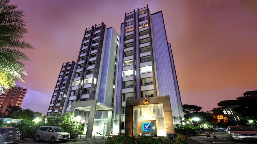 Vaishnavi Splendour night front view | Vaishnavi Group | Luxury 3 BHK & 4 BHK flats are for sale in RMV Layout, bengaluru